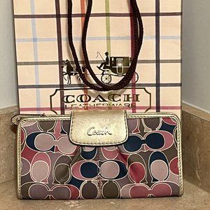 COACH Ashley Scarf Print Wallet